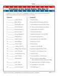 Free Predident's Day Printable Activity - Match the Phrase to the President