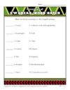 Principles of Kwanzaa Word Match