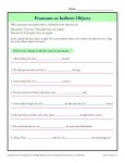Indirect Objects Worksheet - Pronouns