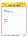 Proper Names and Capital Letters: People and Places Worksheet Activity