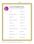 Identify the Correctly Capitalized Nouns
