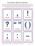 Punctuation Worksheet - Match the Symbols