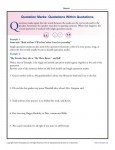 Quotation Marks Worksheet - Quotations within Quotations