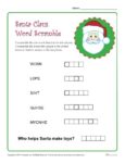 Printable Christmas Activity - Santa Word Scramble