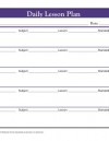 Daily Muti-Class Lesson Plan Template with Period – Secondary