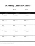 Monthly Lesson Plan Template