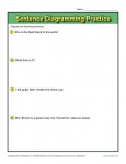 Sentence Diagramming Printable Activity - Practice