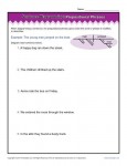 Diagramming Sentences Worksheet - Prepositional Phrases