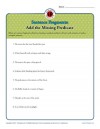 Sentence Fragment Worksheet: Add the Missing Predicate