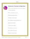 Sentences: Pronouns as Adjectives