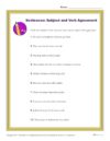 Sentences: Subject and Verb Agreement