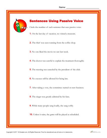 Which of the Following Sentences Use Passive Voice?