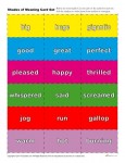 Shades of Word Meanings - Printable Activity for Early Elementary