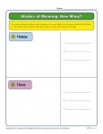 Printable Shades of Meaning Worksheet - How Many?