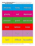 Printable Shades of Meaning Vocabulary Activity