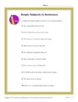 Identify the Simple Subject in Each Sentence