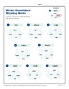 Winter Snowflakes: Rhyming Words