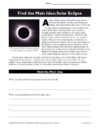 Find the Main Idea: Solar Eclipses