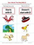 Letter D Consonant Worksheet