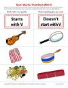 Consonant Sort: Words That Start With V