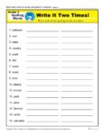 3rd Grade Spelling Words Week 2 – K12Reader Spelling Curriculum