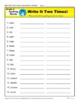 3rd Grade Spelling Words Week 4 – K12Reader Spelling Curriculum