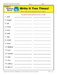 3rd Grade Spelling Words Week 5 – K12Reader Spelling Curriculum