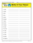 3rd Grade Spelling Words Week 6 – K12Reader Spelling Curriculum
