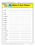 3rd Grade Spelling Words Week 8 – K12Reader Spelling Curriculum