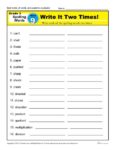 3rd Grade Spelling Words Week 9 – K12Reader Spelling Curriculum