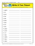 3rd Grade Spelling Words Week 10 – K12Reader Spelling Curriculum