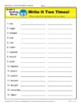 3rd Grade Spelling Words Week 13 – K12Reader Spelling Curriculum