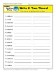 3rd Grade Spelling Words Week 24 – K12Reader Spelling Curriculum