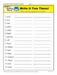 3rd Grade Spelling Words Week 25 – K12Reader Spelling Curriculum