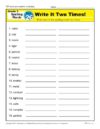 Third Grade Spelling Words List – Week 26