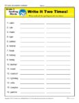 3rd Grade Spelling Words Week 26 – K12Reader Spelling Curriculum