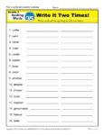 3rd Grade Spelling Words Week 35 – K12Reader Spelling Curriculum