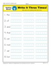 First Grade Spelling Words List – Week 1 (List A-1)