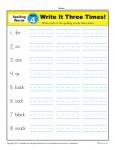 1st Grade Spelling Words Week 4 - K12Reader Spelling Curriculum