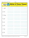 First Grade Spelling Words List – Week 5 (List A-5)