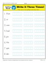 First Grade Spelling Words List – Week 7 (List A-7)
