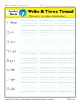 1st Grade Spelling Words Week 7 - K12Reader Spelling Curriculum