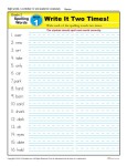 2nd Grade Spelling Words Week 1 – K12Reader Spelling Curriculum