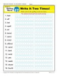 2nd Grade Spelling Words Week 17 – K12Reader Spelling Curriculum