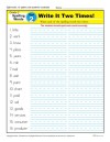 Second Grade Spelling Words List – Week 2