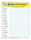 Second Grade Spelling Words List – Week 31