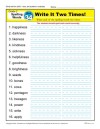 Second Grade Spelling Words List – Week 34