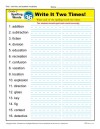 Second Grade Spelling Words List – Week 36