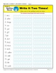 2nd Grade Spelling Words Week 4 – K12Reader Spelling Curriculum