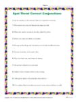 Which Sentence Use Conjunctions Correctly? Printable Worksheet